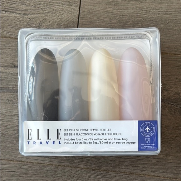 Elle Travel Silicone Travel Bottles Set - NEW! - Picture 1 of 4